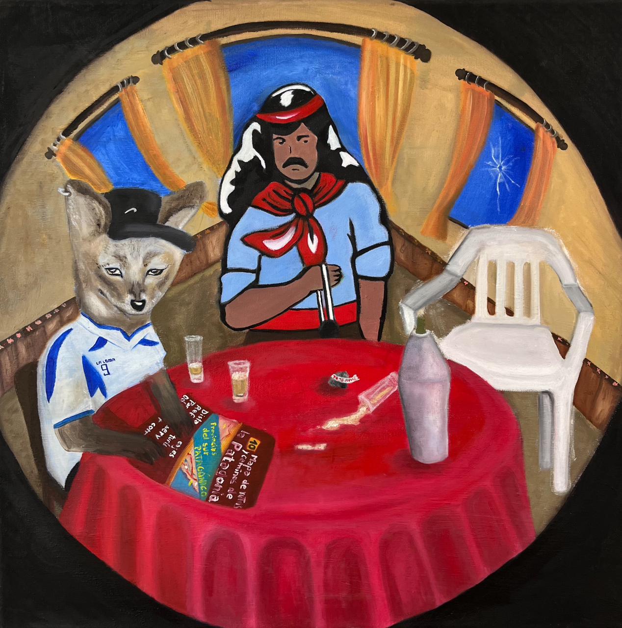 En ruta, pintura de Martina Acevedo